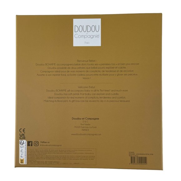 DouDou et Compagnie Paris Lion Petal Lovey Baby Security Blanket Flowers NWB - Picture 7 of 7